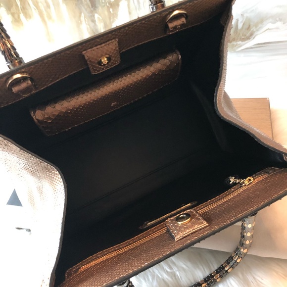 Bvlgari Bronze Snakeskin Serpenti Scaglie Tote Bag main image 2